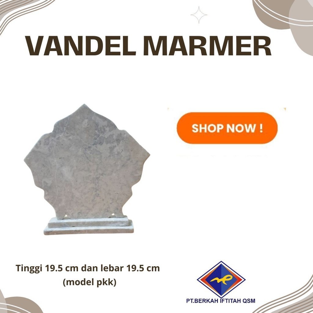 PLAKAT VANDEL MARMER BESAR MODEL PKK UKURAN 19,5cm