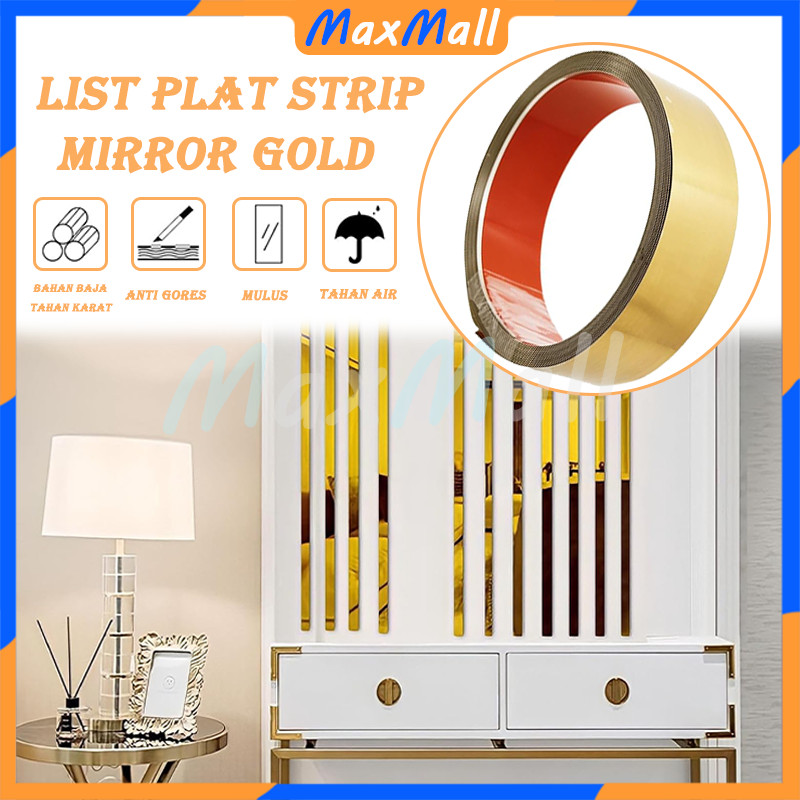 Stiker Dekorasi Lantai Keramik Mirror Gold Hairline Rosegold Hairline List Plat Strip Hairline Stain
