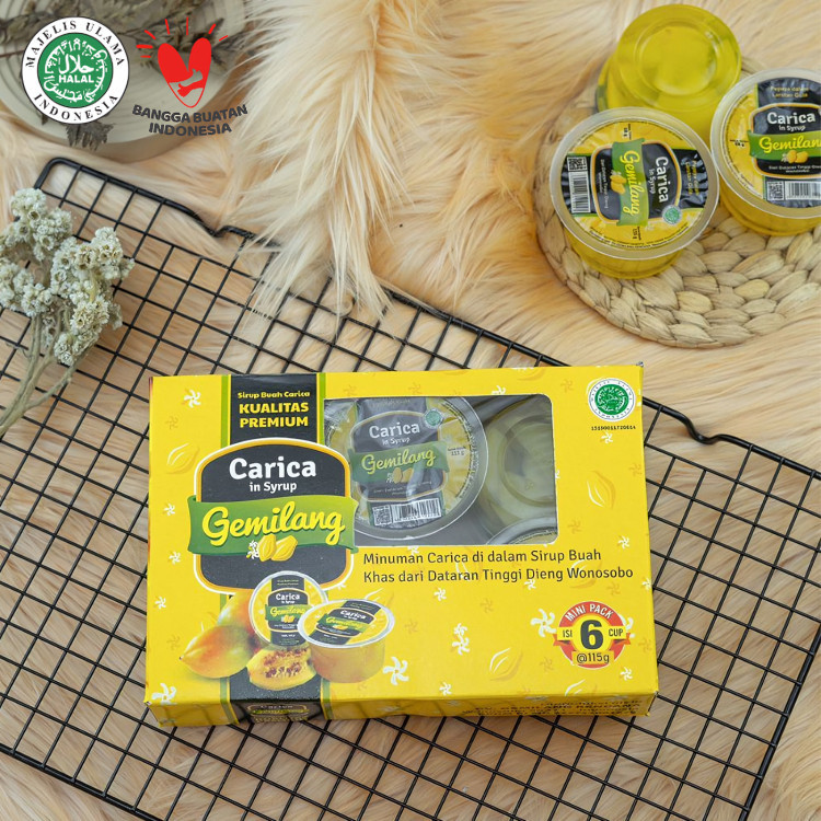 

Carica Gemilang Segar Kemasan 1 Box isi 6 Cup Buah Carica Minuman Carica Pepaya Dieng Wonosobo