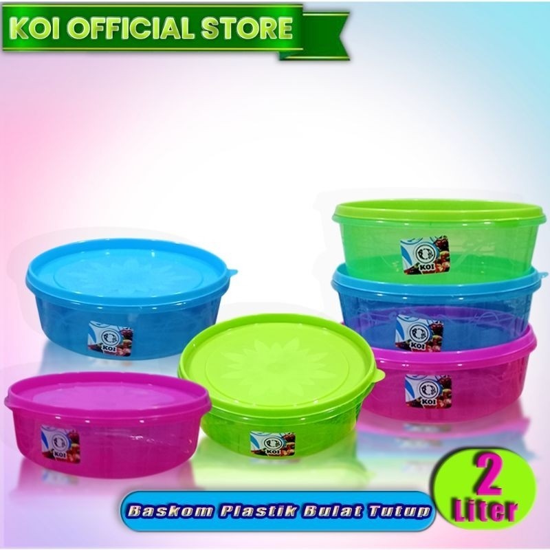 6pcs Baskom Tutup Koi | Baskom Tutup Plastik 2L