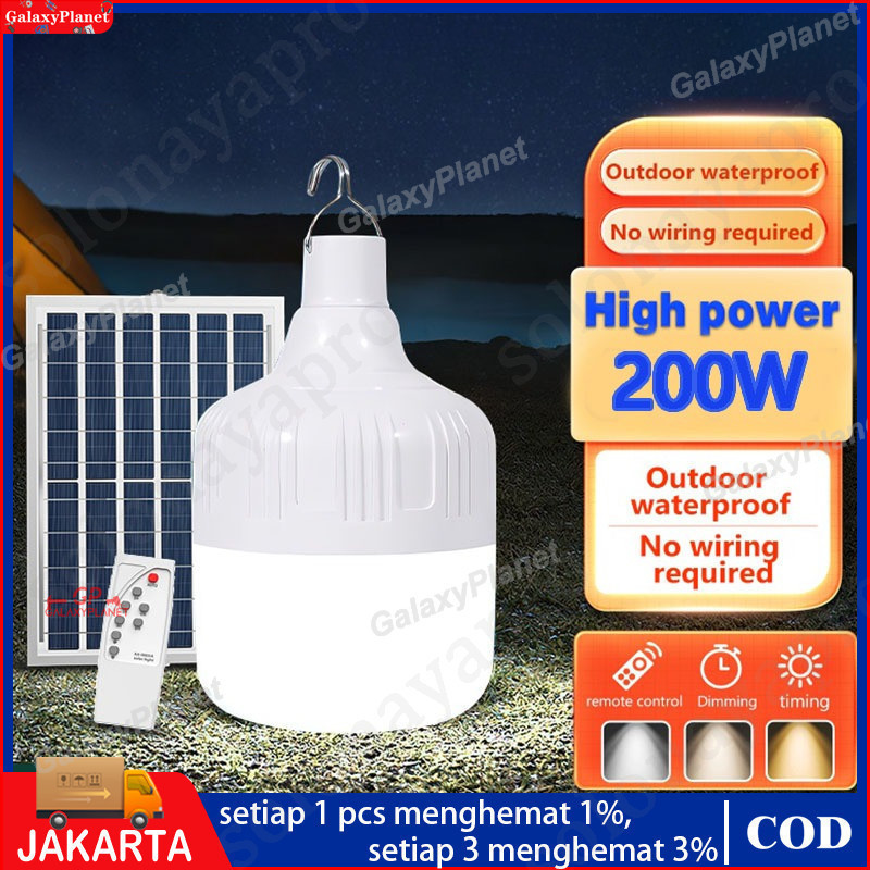 Lampu tenaga Surya Lampu Tenaga Matahari LED Tahan Lama 12 jam Lampu Portable Charge lampu bohlam da