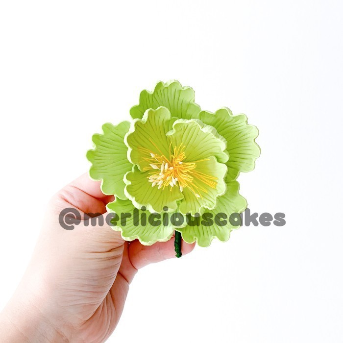 

New Arrival- Peony Hijau Green Bunga Gumpaste Flower Cake Kue Topper
