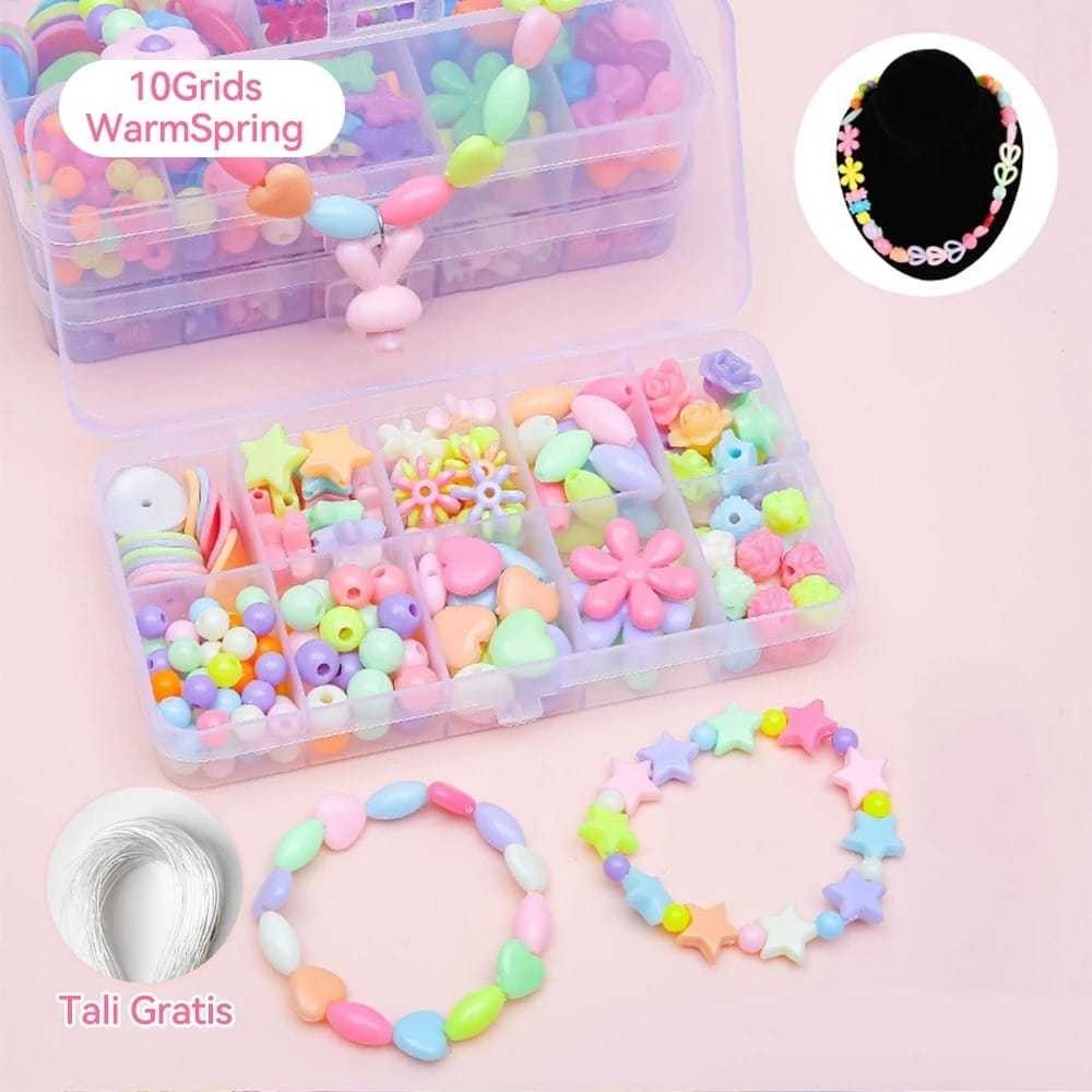 Manik shop HAGIA MINI MAINAN EDUKASI KREATIFITAS ANAK MANIK BOX MERONCE GELANG KALUNG GANTUNGAN