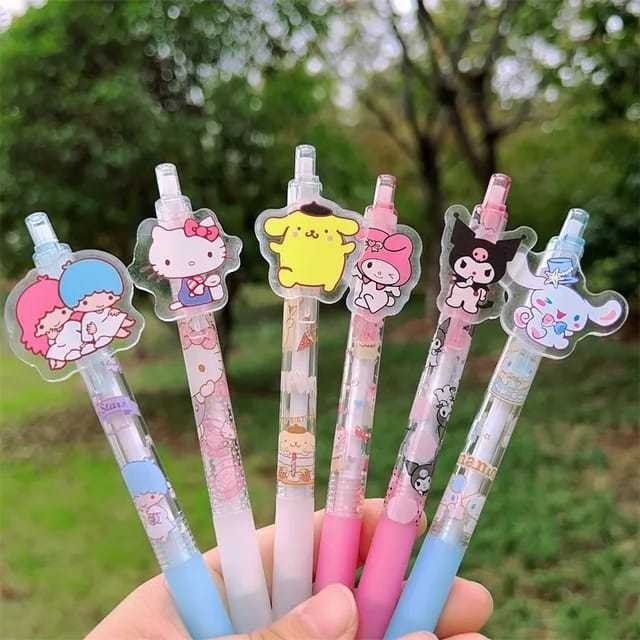 

Pulpen Sanrio Karakter Kuromi Purin Melody Cinnamorol Pulpen Pelajar Pulpen kantor Pena Motif Lucu Ukuran 0.5mm 0.38mm
