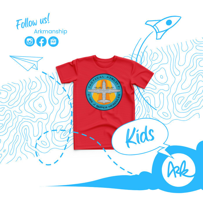 Kaos Anak C-130J Super Hercules Round-Patch