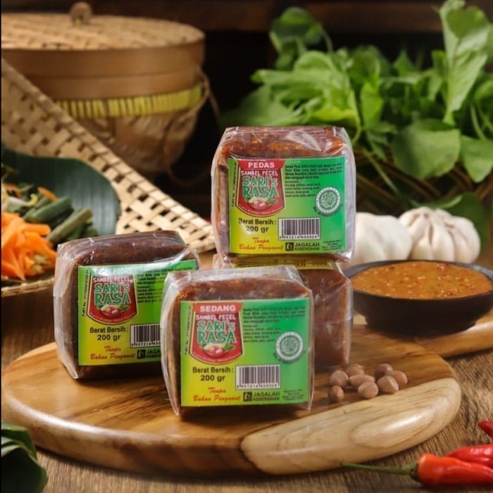 

Sambal Pecel Bumbu Sambel kacang Instan Khas Blitar Pedas dan Original Sari Rasa