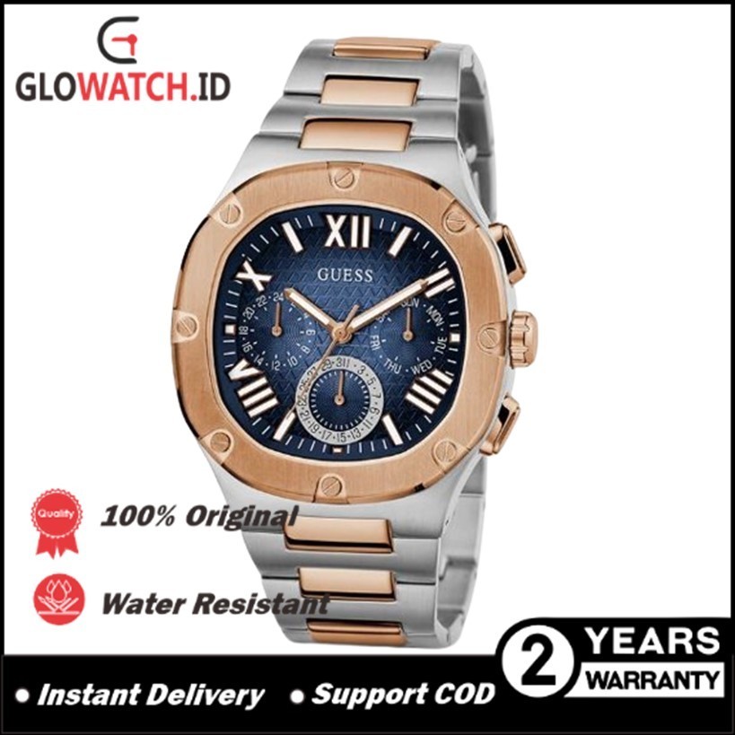 [Promo] Jam Tangan Pria Guess GW0572G4 Headline 2-Tone Multi-function Stainless Steel Strap Original