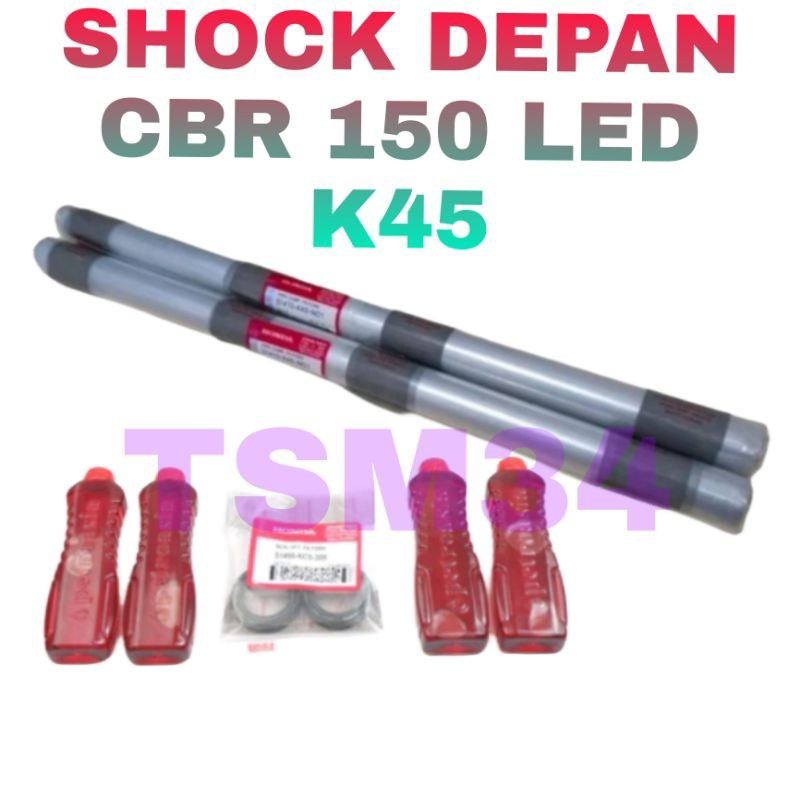 paket shock depan CBR150 LED shock breaker depan komplit seal shock plus oli shock CBR150LED K45