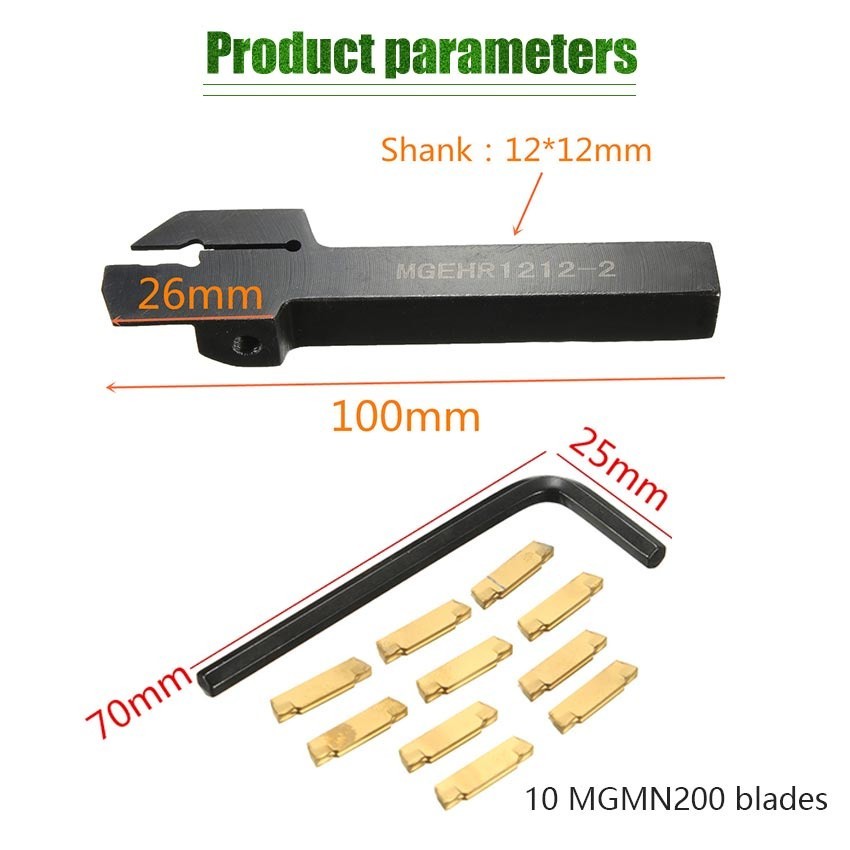 DGTR 2525 2T20 Holder Bubut DGTR 2525 2 Insert DGN 2 Pahat Potong 2mm