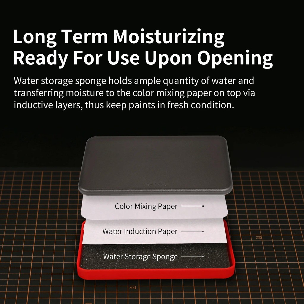 

DSPIAE MP-01PRO~MP-03 PRO Moisturizing Paint Wet Plate for Acrylic Paints Mixing Tray Model Painting Tool For Model Hobby DIY
