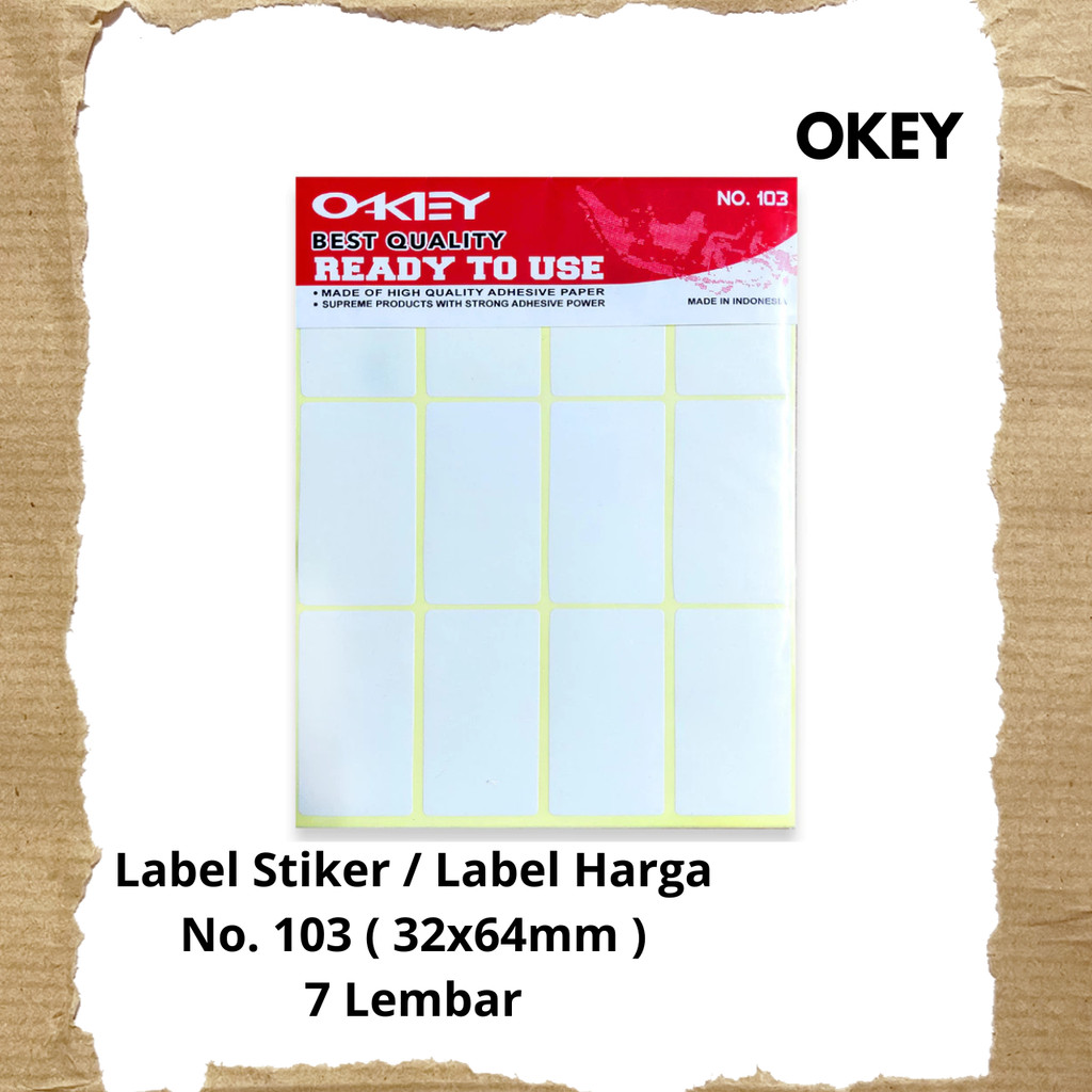 

Label Stiker / Label Harga Okey No.103 ( 32 x 64mm )