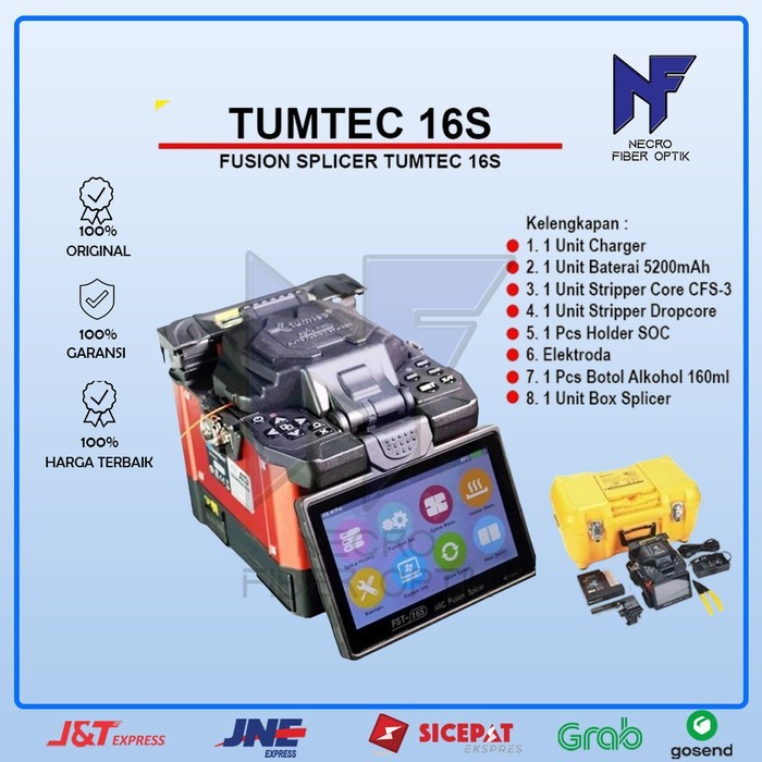 Splicer Tumtec 16S/ Fusion Splicer Tumtec FST-16s/Alat Sambung FO FTTH