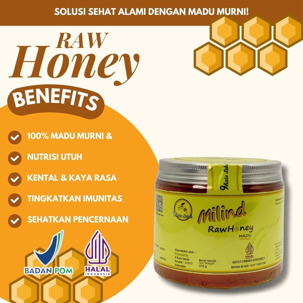 

Madu Asli Murni Raw Honey 100% Natural Tanpa Campuran 515g