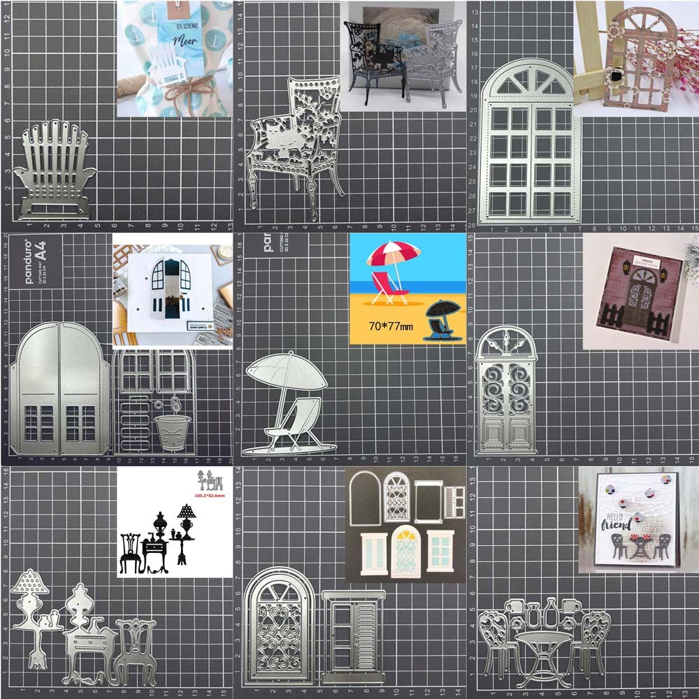 

Chair Window Door Metal cutting mold DIY Scrapbooking Album Paper Card decoration Embossing Handicraft template mold