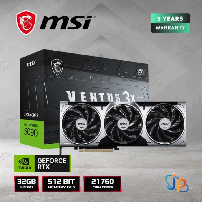 VGA MSI GeForce RTX 5090 Ventus 3X OC 32GB - 32 GB GDDR7
