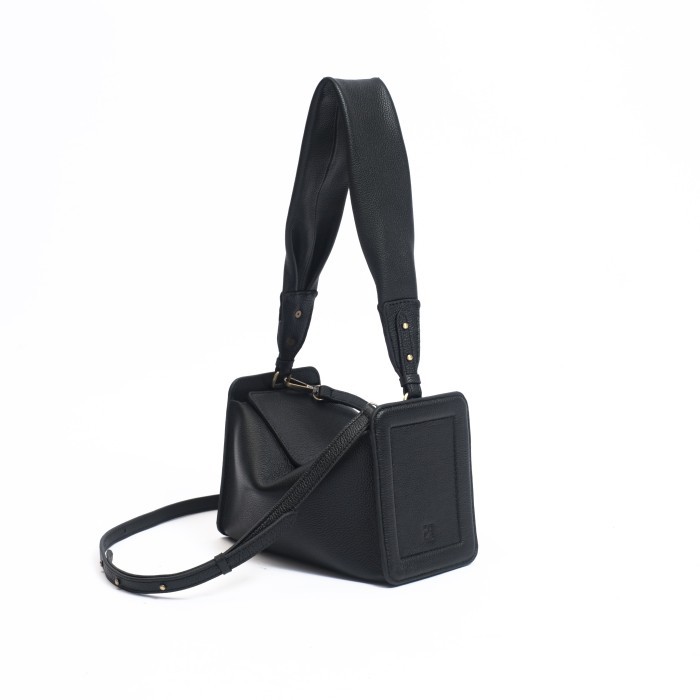 Purotti MARLYN Boxy Bag Genuine Leather - Black