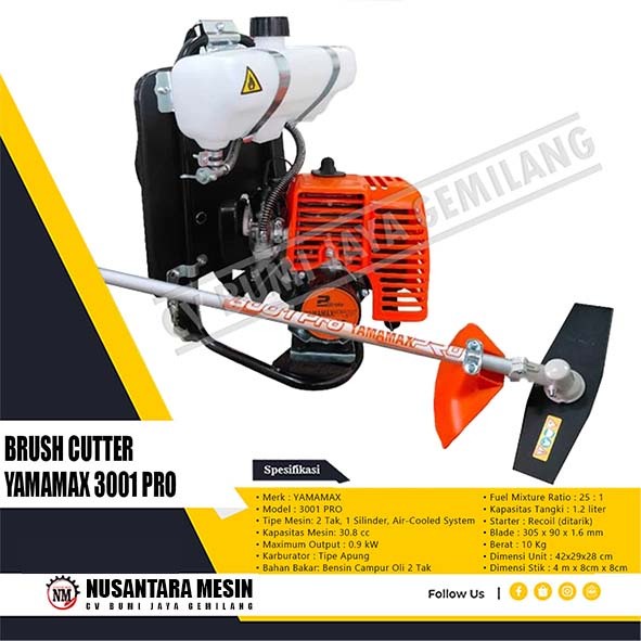 MESIN POTONG RUMPUT GENDONG / BRUSH CUTTER YAMAMAX 3001 PRO