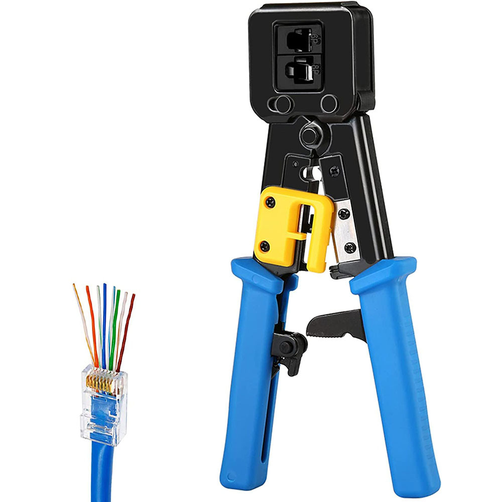 

RJ45 crimper hand network tools pliers RJ12 cat5 cat6 8p8c Cable Stripper pressing clamp tongs clip multi function