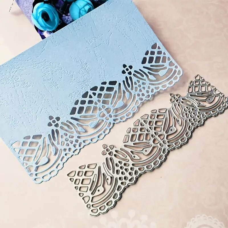 

DIY Deer Lace Cutting Dies Carbon Steel Die Cuts Embossing Border Die Scrapbooking Card Making Decorative Tools