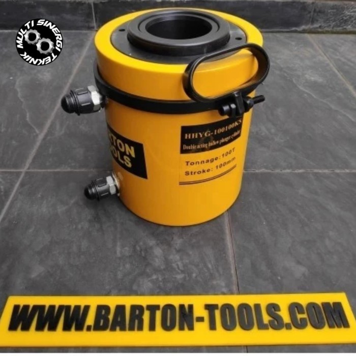Double 100T 100mm Hollow Plunger Stroke Hydraulic Cylinder BARTON
