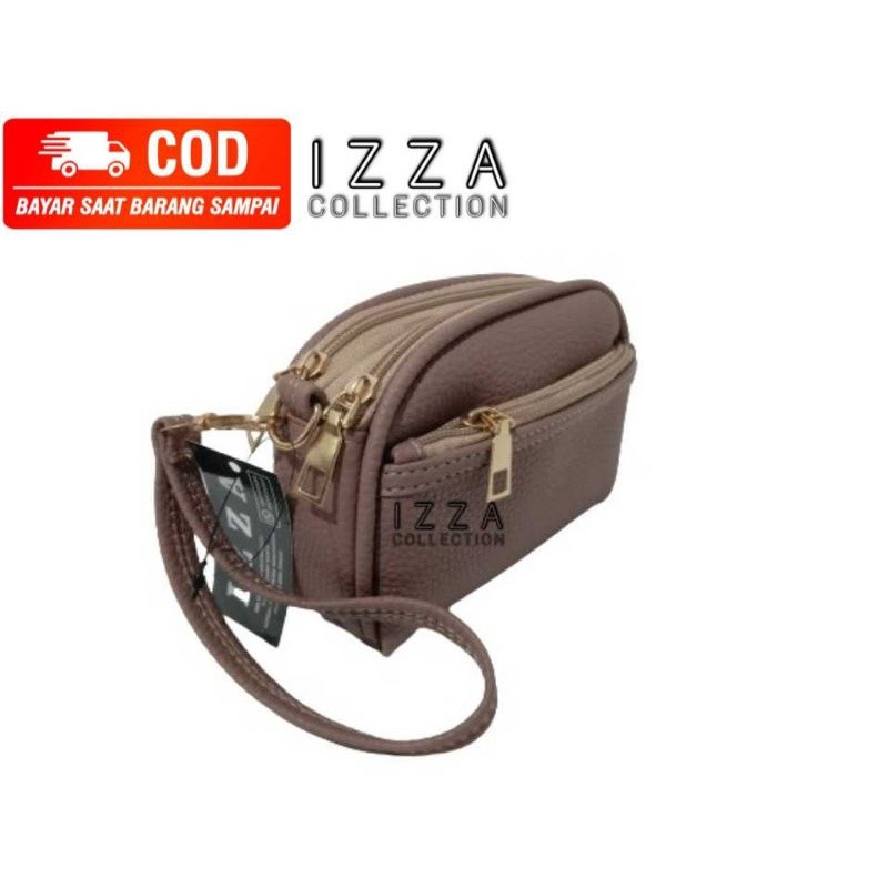 Lovatas Dompet Wanita Tempat Hp dan Uang 3 Ruang /Resleting Papirut Oval makeup kosmetik pouch cewek