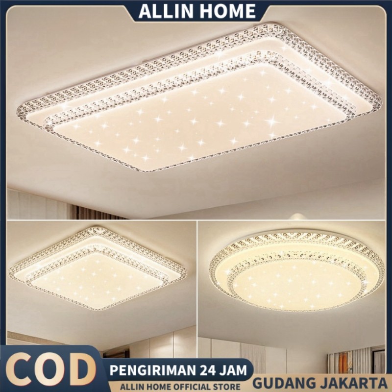 lampu plafon kristal mewah ringan, lampu plafon ruang tamu, lampu plafon LED kamar tidur, dekorasi i