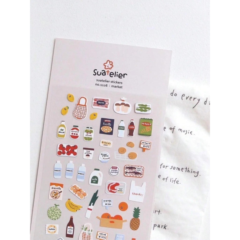 

1pc Food Pattern Assorted Sticker, Creative Multi-purpose Sticker For DIY Craft, Decoration, Hand Account