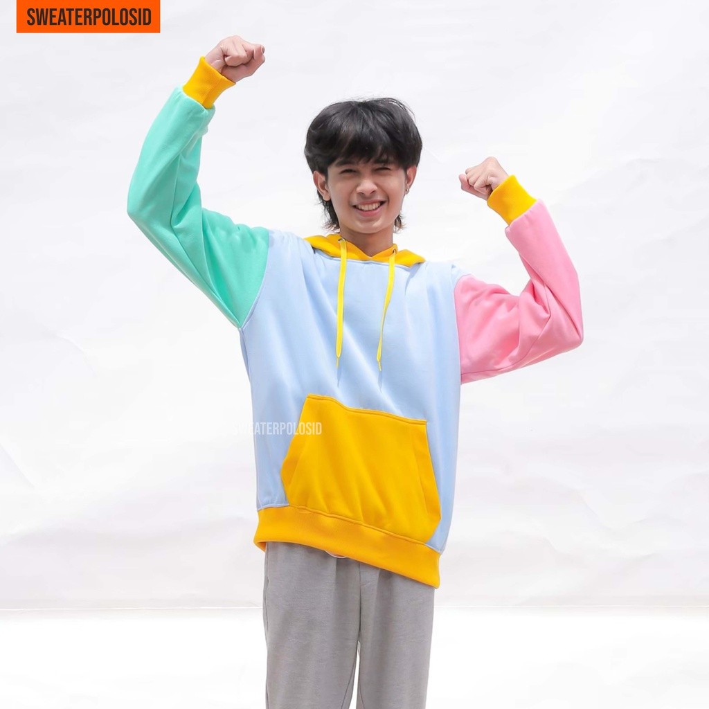 [BEST DEALS] SWEPO Hoodie Jumper Tricolor Size M - XXL (Pria & Wanita)