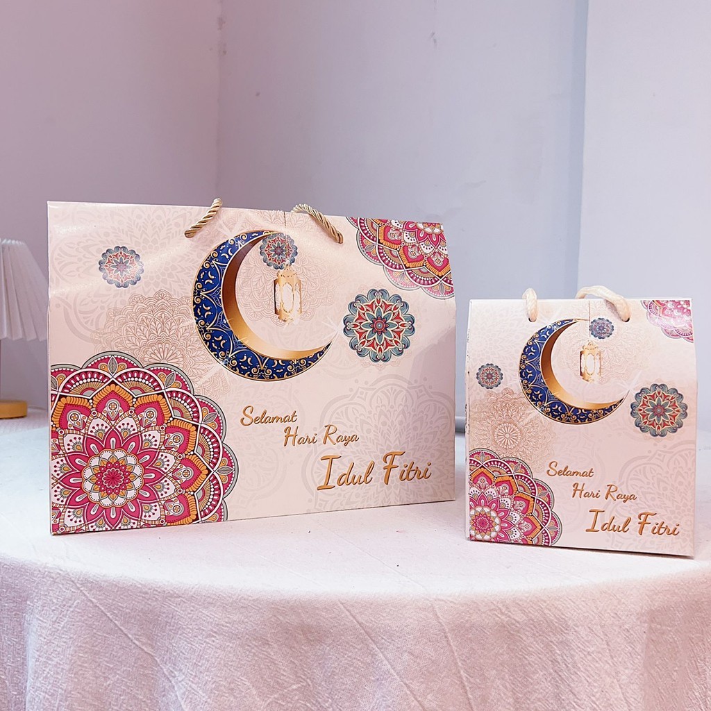 

PAPER BAG LEBARAN GOODIE BAG IDUL FITRI TAS SOUVENIR SNACK ANAK GABLE BOX HAMPERS LEBARAN