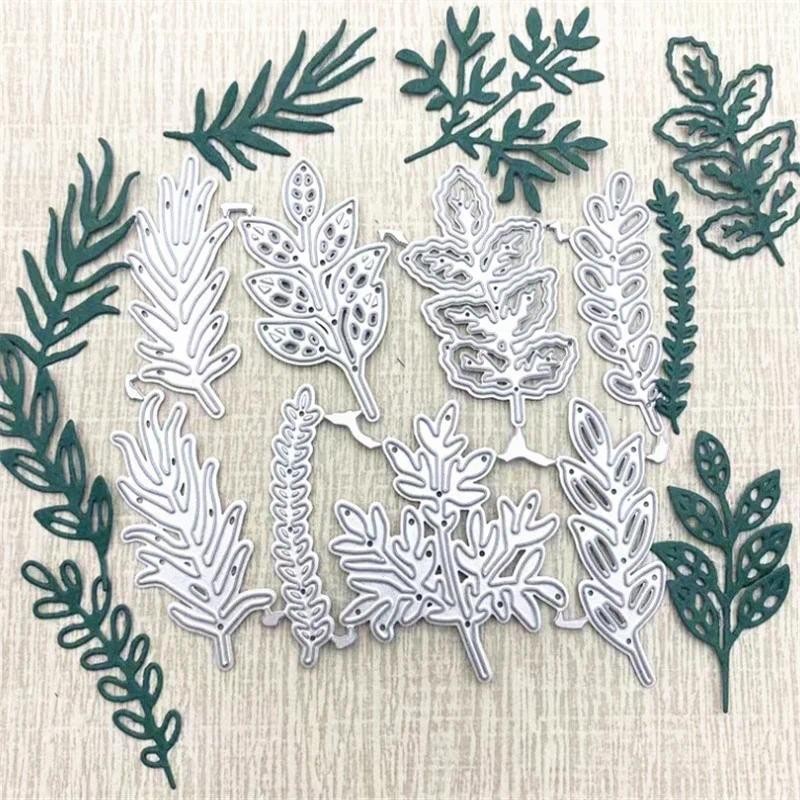 

8PCS/lot Pretty leaves Metal Cutting Dies Stencil Cut Scrapbooking Craft Stamps DIY Album Paper Cards Embossing