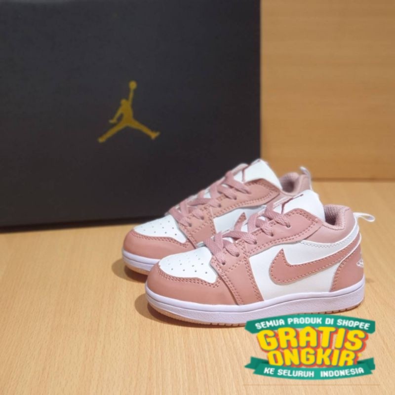Sepatu jordan anak perempuan sepatu anak cewek sepatu anak kecil jordan low/ marun maroon merah bata