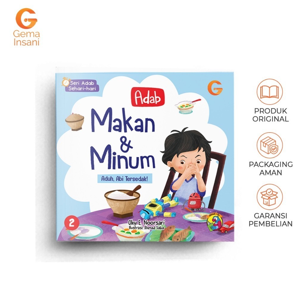 Gema Insani Buku Anak Seri Adab Makan Dan Minum Eating And Drinking Etiquette Belajar Sehari-hari Or