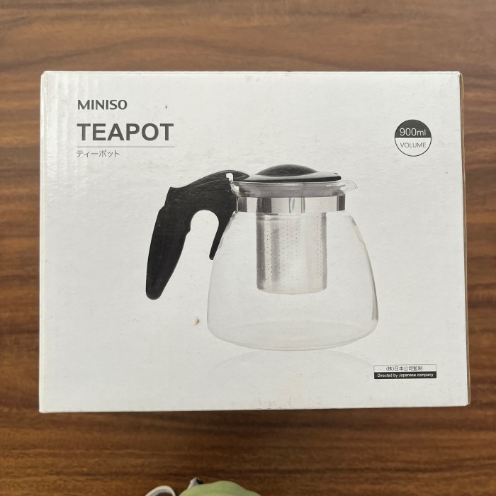 Teapot MINISO 900ml / Teko teh / Teko kopi pakai saringan