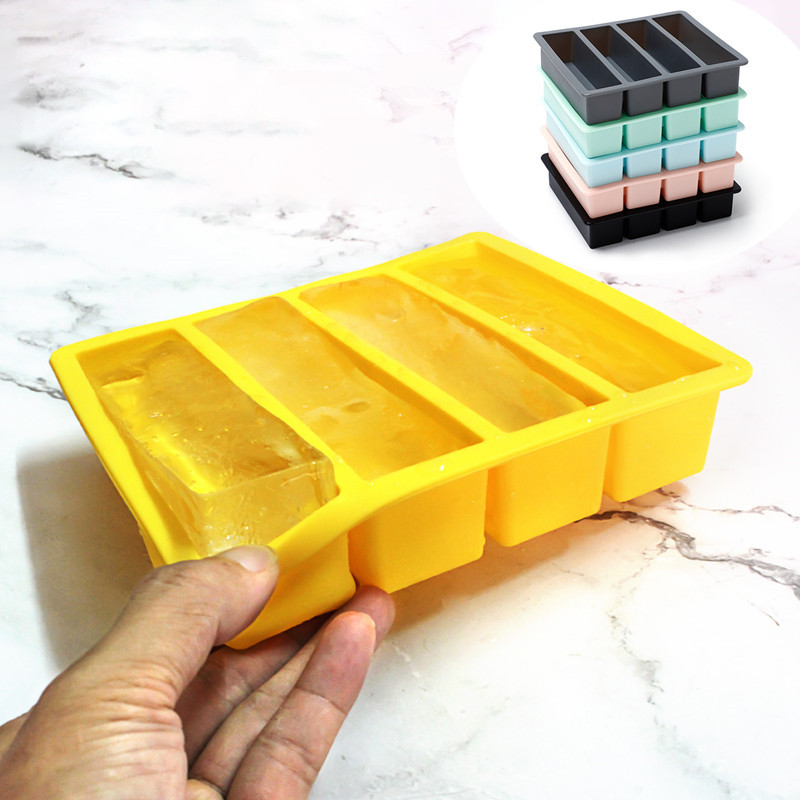 Easy release ice cube mold food grade silicone ice cube square tray mold DIY ice maker ice cube tray