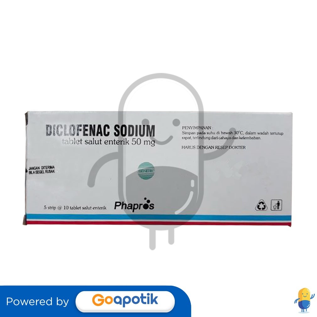 Diclofenac Sodium Phapros 50 Mg Box 50 Tablet