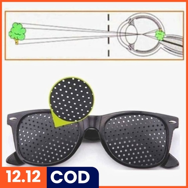 KACAMATA TERAPI ANTI MYOPIA PIN HOLE GLASSES TITIK LUBANG KACAMATA PINHOLE GLASSES MURAH ORIGINAL TE