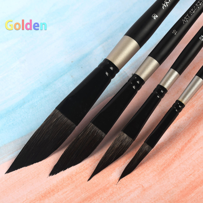 

Artsecret 950 SQ Squirrel Hair Watercolor Brush Dagger Type Art Painting Brushes for Leaves, Grass, Hair, Waves, Fowers Drawing