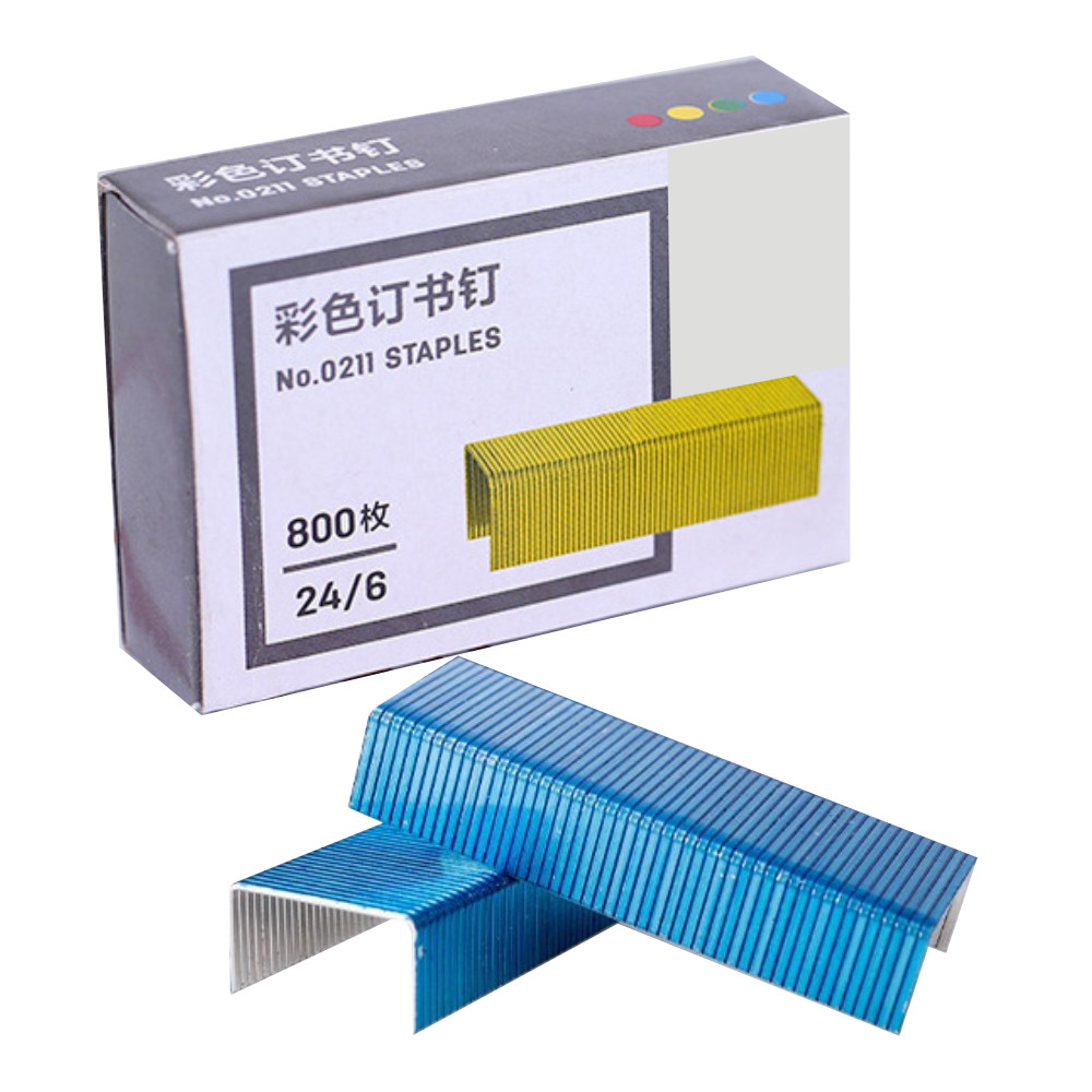 

Nail for book clipping Nail for page clipping Multi-color 24/6 12# 800 Pieces/box Suitable for Office School Students