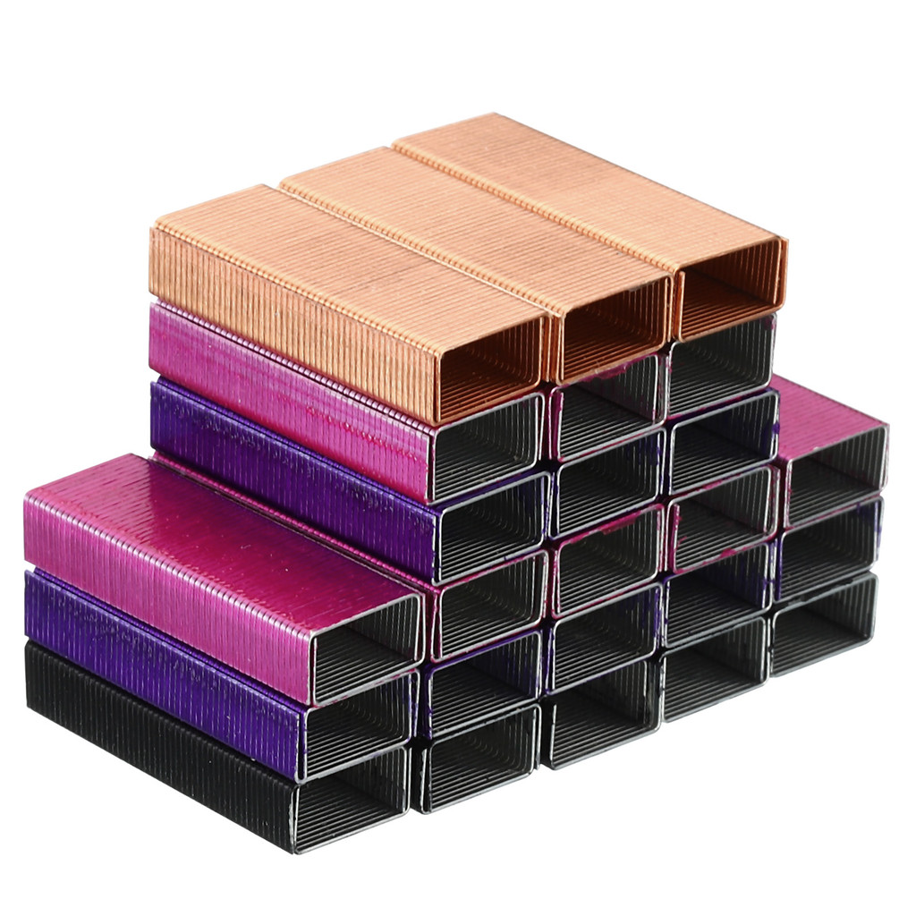 

4000Pcs/4Pack Creative Colorful Metal Staples for Stapler #10 Mini 3/16Inch Long Office Stationery Staple No.10 Binding Supplies