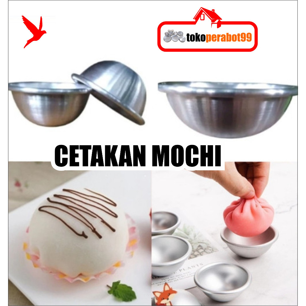 AP - 12PCS Cetakan Kue moci Bentuk Bulat Cetakan Kue Talam Loyang Kue Apem Aluminium/Cetakan bath bo