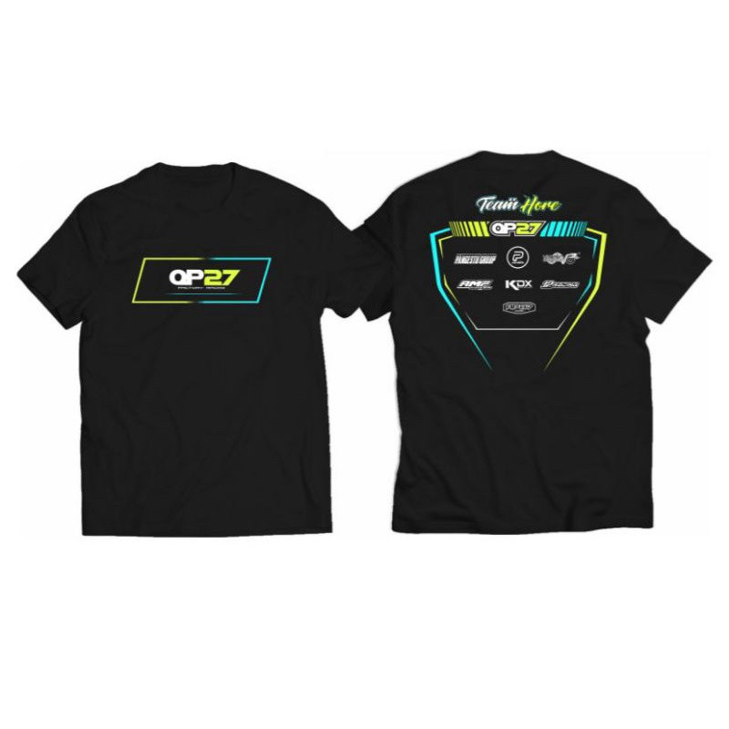 T-Shirt Kaos Baju skena cowok op27 Tees Unisex Oversize Pria dan Wanita Lengan Pendek