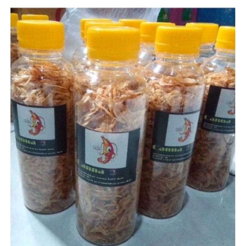 Udang kering pakan ikan canna/Udang kering/udang kering kemasan botol 250ml/udang kering pakan kura 