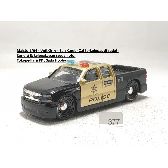 Diecast Maisto Chevrolet Silverado K9 Police Unit Only