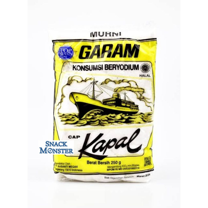 

Garam Kapal Garam Dapur Murni Yodium - Netto 250 gr