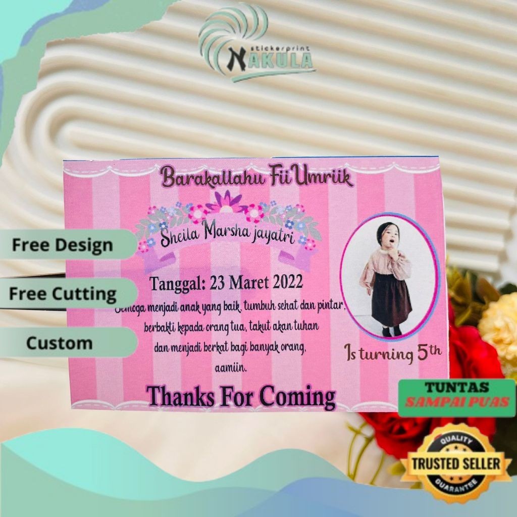 

NKL Stiker Ulang Tahun Anak Sticker Acara Birthday Label Ultah Ulang Taun Anak Print Termurah