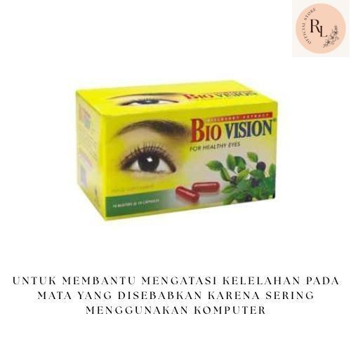 Biovision / Bio Vision / Vitamin Mata / Suplemen Kesehatan Mata / Bio Vision 1 Strip Isi 10 Kapsul
