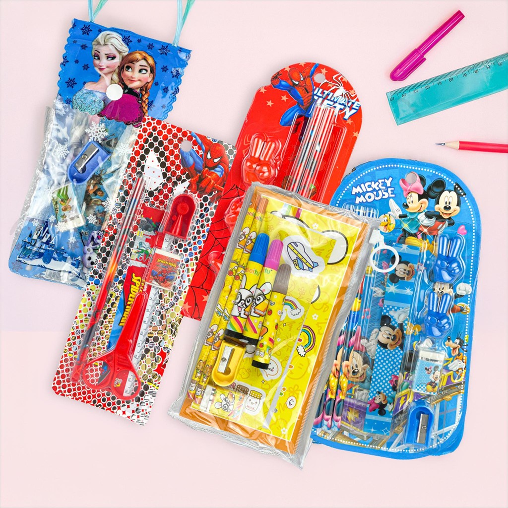 

Paket Alat Tulis Hampers Souvenir Ulang Tahun Birthday Anak Pouch Tas Mini Set / Stationery Set