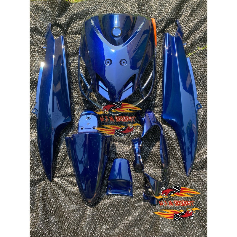 Cover full body halus yamaha mio smile warna moonlight blue (hitam lembayung biru)