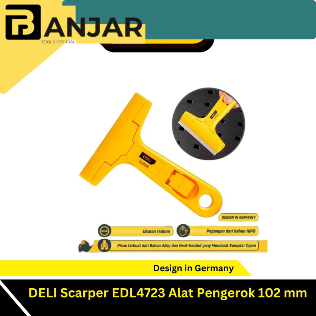 

Banjar Tools Scarper Alat Pengerok cat dan lem 145 mm EDL4723