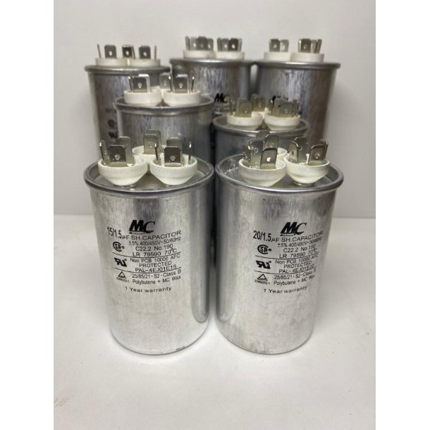 Kapasitor AC Tabung 3 Pin Michicon MC 12.5uf 15uf 25uf 45uf + 1.5uf 2uf 450V Capasitor Motor